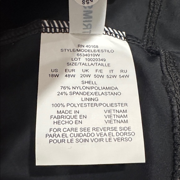 TrimShaper Women's Yoke Brief Swim Bottom Black 18W 18 NWT - Picture 9 of 10